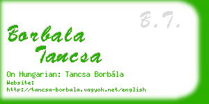borbala tancsa business card