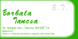 borbala tancsa business card